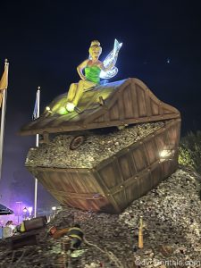 Tinkerbell on a Treasure Chest shaped float