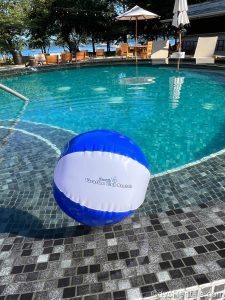 Beach Ball floating in a Pool