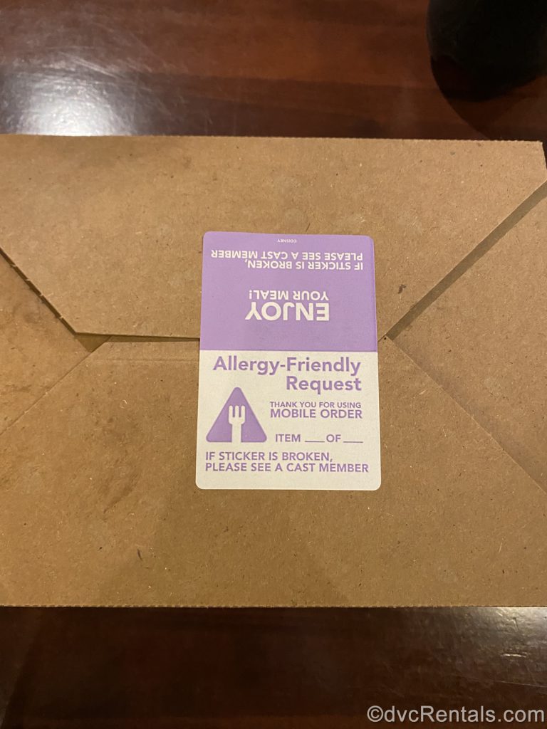 Boxed Meal with Allergy-Friendly Sticker