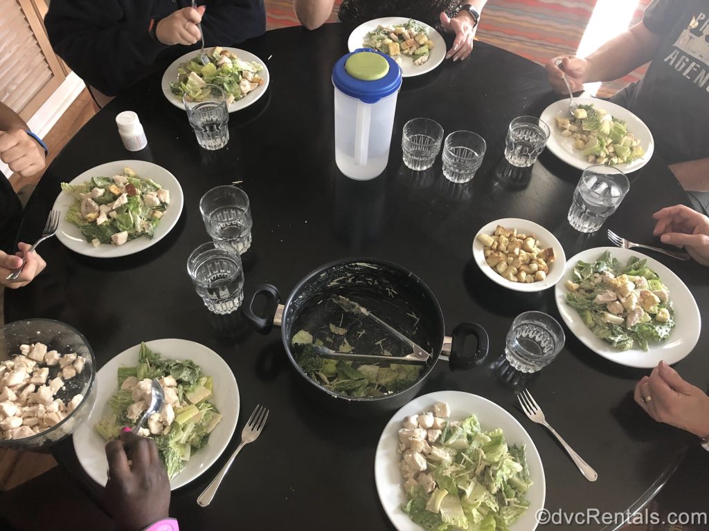 Taycee's Family Enjoying Caesar Salad