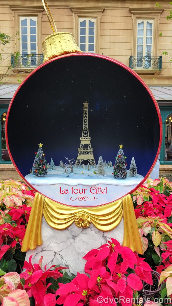 Large Holiday Ornament with the Eiffel Tower