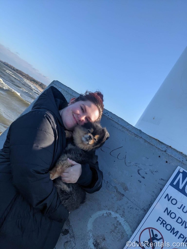 Kaitlyn and her dog