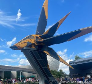 Spaceship outside Guardians of the Galaxy