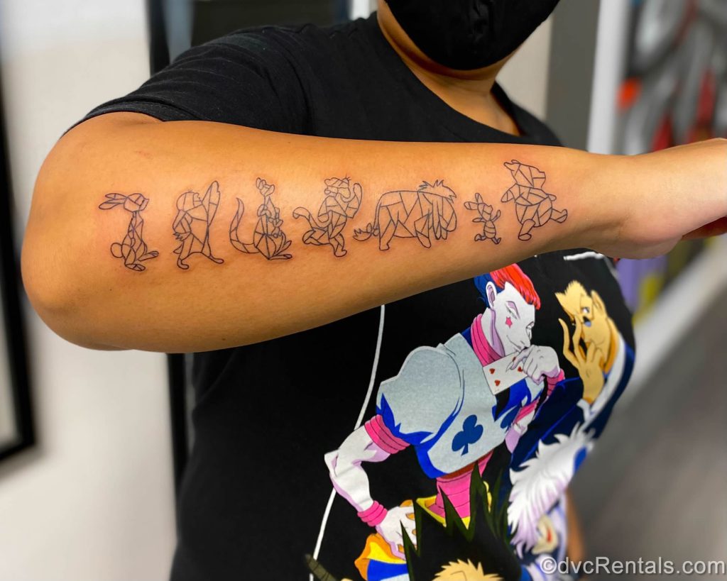 Mya’s Winnie the Pooh Tattoo on her arm