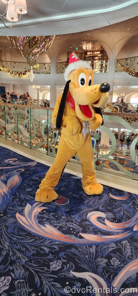 Pluto on board the Disney Wish