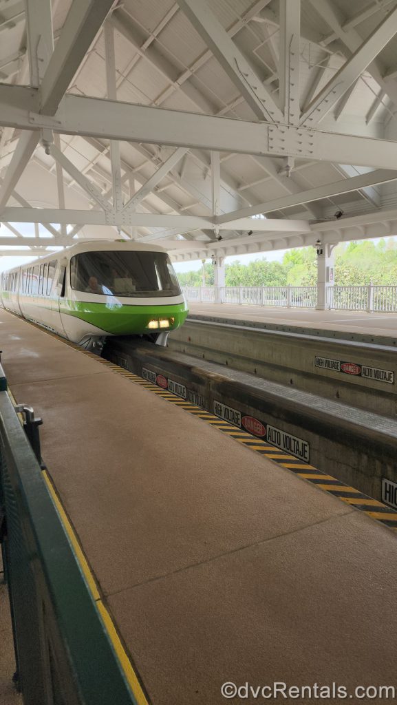 Monorail Coming Into the Grand Floridian Station