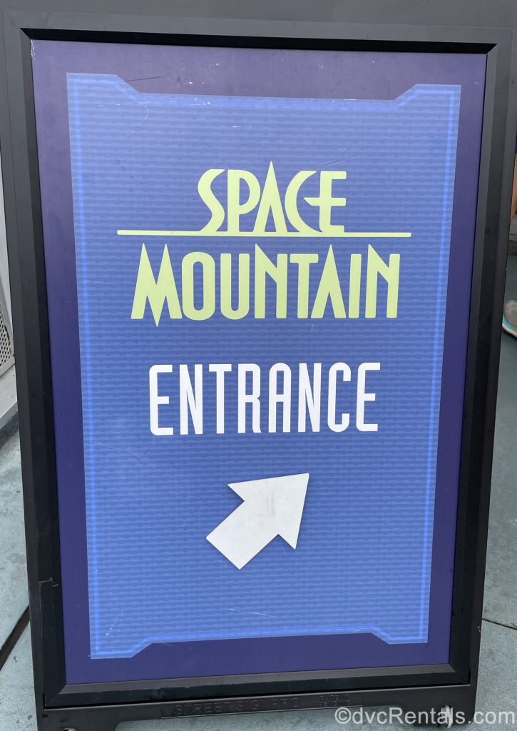 Space Mountain Entrance Sign