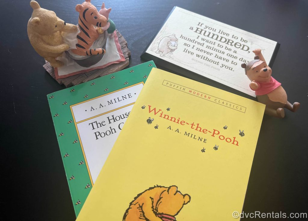 Winnie the Pooh Novels with Winnie the Pooh ornaments