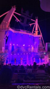 Water dancers performing at the Aqua Theater onboard the Allure of the Seas.