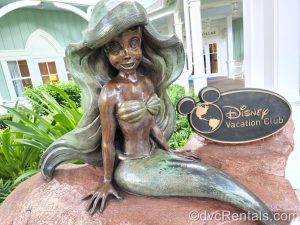 Statue of Ariel at Disney's Beach Club Villas.