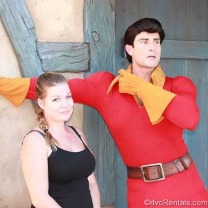 Stephanie posing with Gaston.