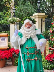 Father Christmas in a Green Suit.