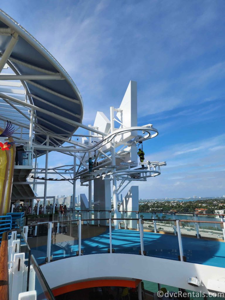 A rear view of the Crown’s Edge attraction on the Icon of the Seas