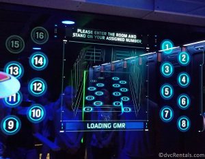 Interactive Screen showing Numbers in the Avatar Flight of Passage queue.