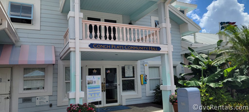 Exterior of Conch Flats Community Hall at Disney's Old Key West Resort.