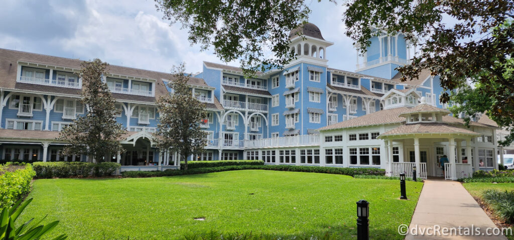 Exterior of Disney's Beach Club Resort.