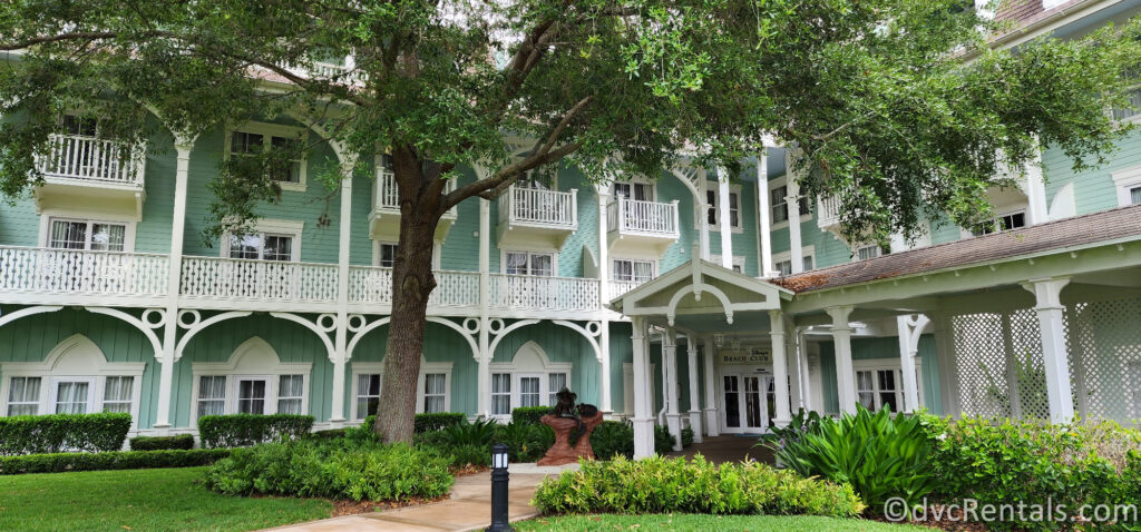 Exterior of the Villas Building at Disney's Beach Club Resort.