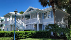 Pastel-colored building at Disney's Old Key West Resort.