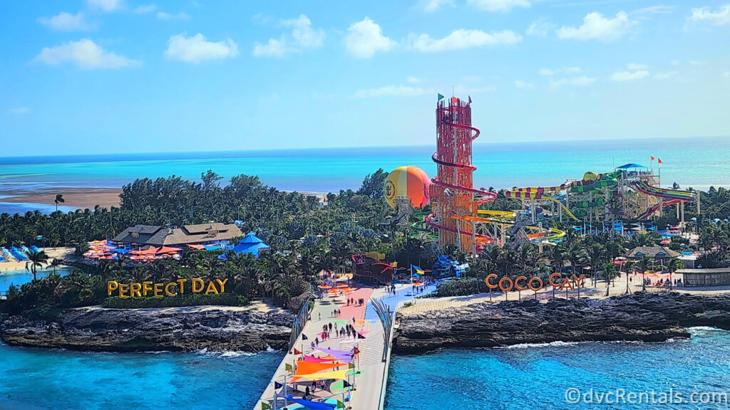 Perfect Day at Coco Cay island from the ship.